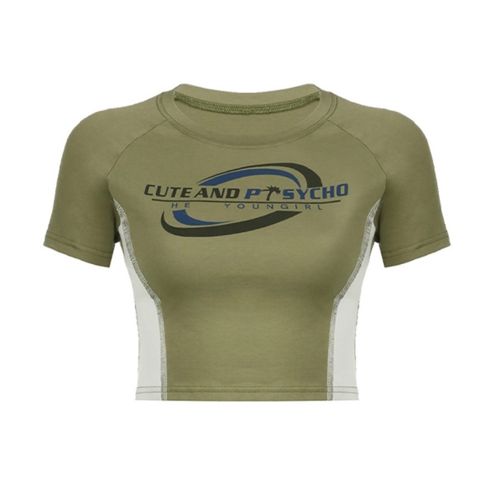 Contrasting Raglan Short Sleeve Tee - Picture 2 of 4